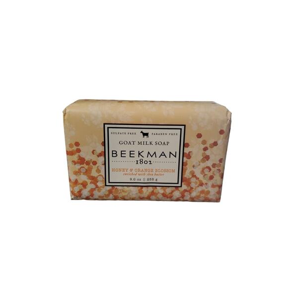 BEEKMAN 1802 Honey & Orange Blossem Bar Goat Milk Soap 9oz NEW - Picture 1 of 7